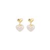 Mermaid Ji Love Pearl Earrings Milky White Elegant Sweet Girl Stud Earrings Ear Buckles Micro Reflective Earrings