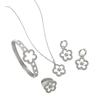Clover Jewelry Set Light Luxury Natural Fritillary Plum Blossom Necklace Collarbone Chain Earrings Bracelet Female 2026