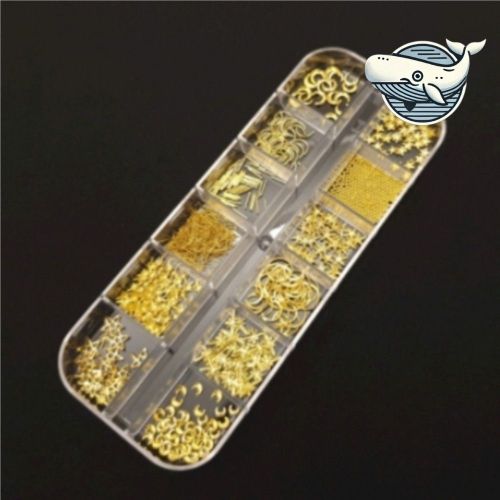 

Gold Nail Art Decoration Embellishment Parts Topper