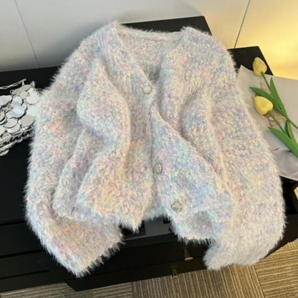 NaVaVa Women LoVely V Neck Crop Long sleeVe Knit Cardigan Nk2483