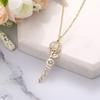 Personalized Sunflower Name Pendant Necklace for Women, Custom Gold Tone Minimalist Jewelry