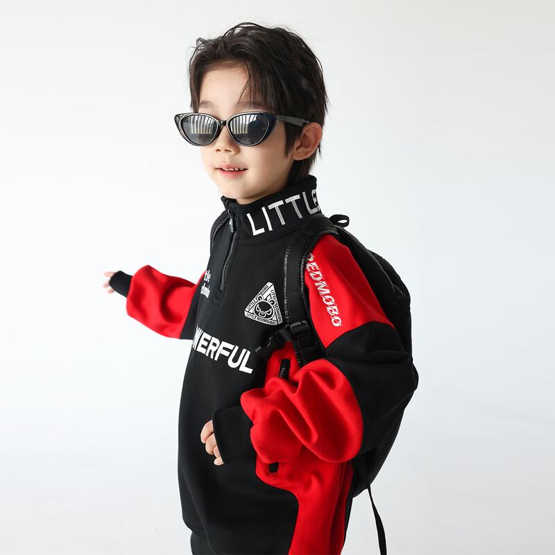 Boys' Cartoon Half-Zip Long Sleeve Sweatshirt
