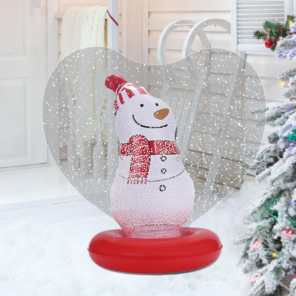 Inflatable Christmas Ornaments Heart Shape Light Up Christmas Decor Figurine Inside Inflatable Balls Decorations For Outdoor
