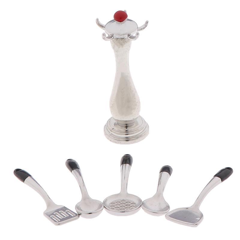 

6 шт./компл. 1:12 Миниатюрная кухонная утварь для кукольного домика Кукольные кухонные принадлежности one size