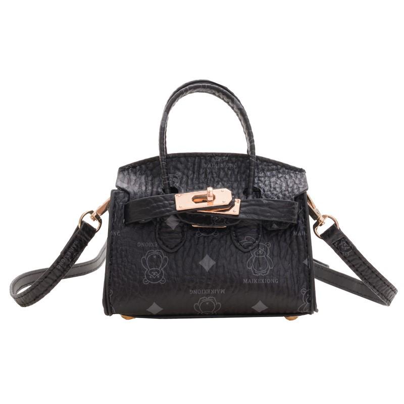 Korean Style Cartoon Bear Kids' Shoulder Bag - Cute Print Handbag & Coin Purse