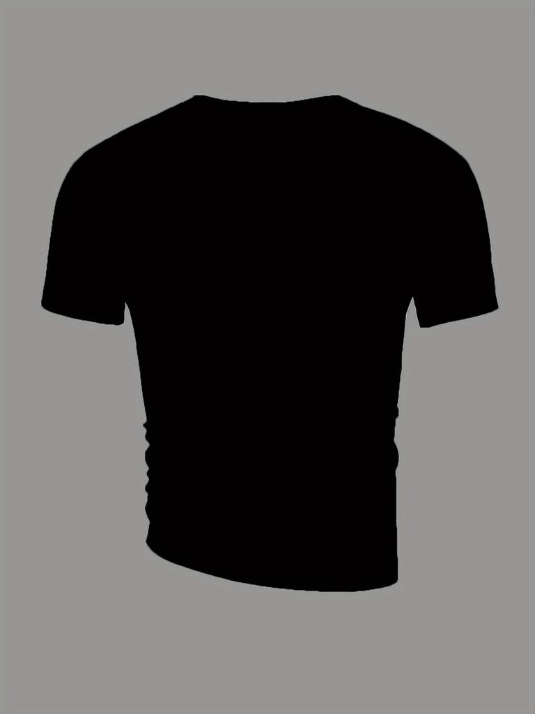 Men'S Short-Sleeve T-Shirt with a Gun And Chicken Design, Summer Top, Sailor Collar Streetwear.