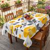 Summer Flower Waterproof Rectangle Tablecloth Farmhouse Floral Leaves Printed Tables Cover for Dinner Kitchen Wedding Party