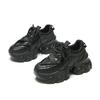 Platform Dad Shoes, Women's Shoes Spring New Casual Platform Black and White Sports Shoes Non-slip, Thin and Height-increasing Versatile Shoes