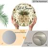 2D Flat, 1pc Winter Snowflake and Pine Tree Aluminum Wall Decor - Let It Snow Sign, Soft Green, Beige, Brown & Other Colors - Pre-Drilled Holes