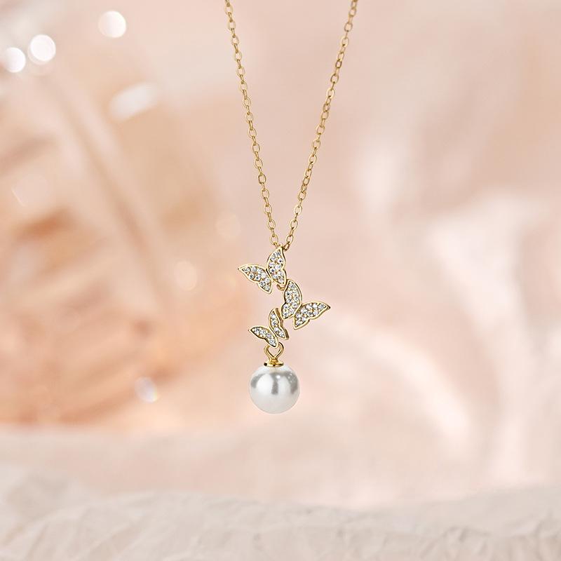 Red Agate Lock Necklace, Light Luxury New Style, Niche Design, Collarbone Chain