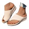Formal Sandals For Women Wedge Heel Thick Soled Flip Flops Fashionable And Casual Solid Color Beach Wear Soft Sandals For Woman