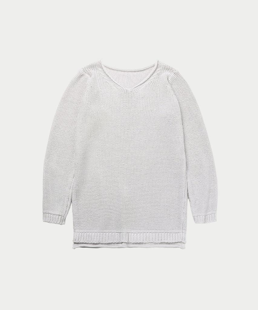Ieoning Frontback Cotton Loose Knit, Light Gray
