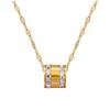 Zircon Small Waist Personality Minimalist Furnace Real Gold Necklace Female Collarbone Chain