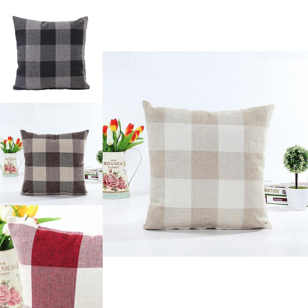 Lattice Cotton Linen Throw Pillow Case Cushion Cover With Premium Quality Material