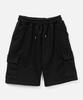 Bastic Wide Sweat Cargo Half Pants_Black