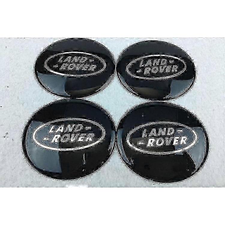 New Arrival Modified Hub Sticker: 65mm Hub Center Cover Sticker for Land Rover - Pack of Four Black Items