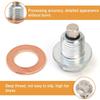 Magnetic Oil Pan Screw Plug Automobile Engine Sump Plug Adsorbs Metal Fragments Parts Oil Drain Screw Bolt Gasket Sets