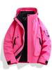 Skijacke Set: Schwarz-Gold-Fleece Warme Innenlage mit 75D Doppelwarp-Schuss, Drei-in-Eins-Design für Paare
