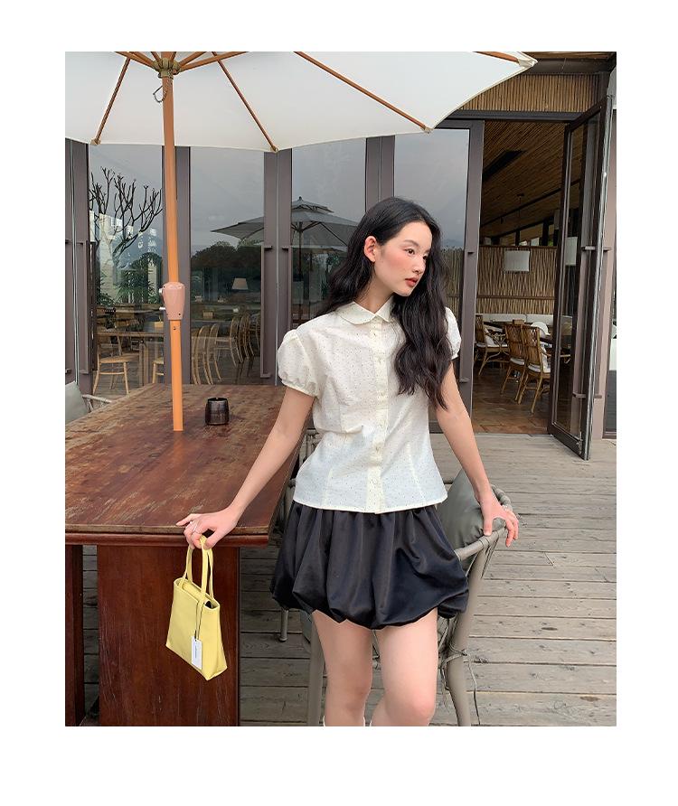 Interpret Beauty: 2025 Summer Polka Dot Short Sleeve Shirt for Women (Style S5119)