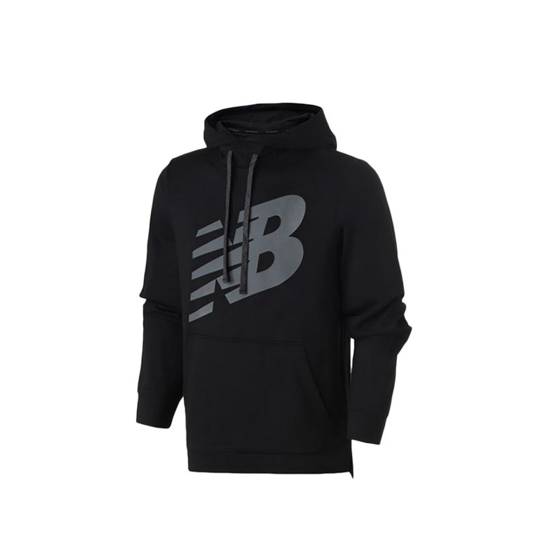 New Balance Sweatshirts Unisex Black Hooded Moderate AMT91018-BK XS