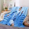 Haaland Spielerpose Flanelldecke, Weiches Polyester, Modernes Design, Ganzjahres für Camping, Reisen, Geschenke für Feiertage oder Geburtstage