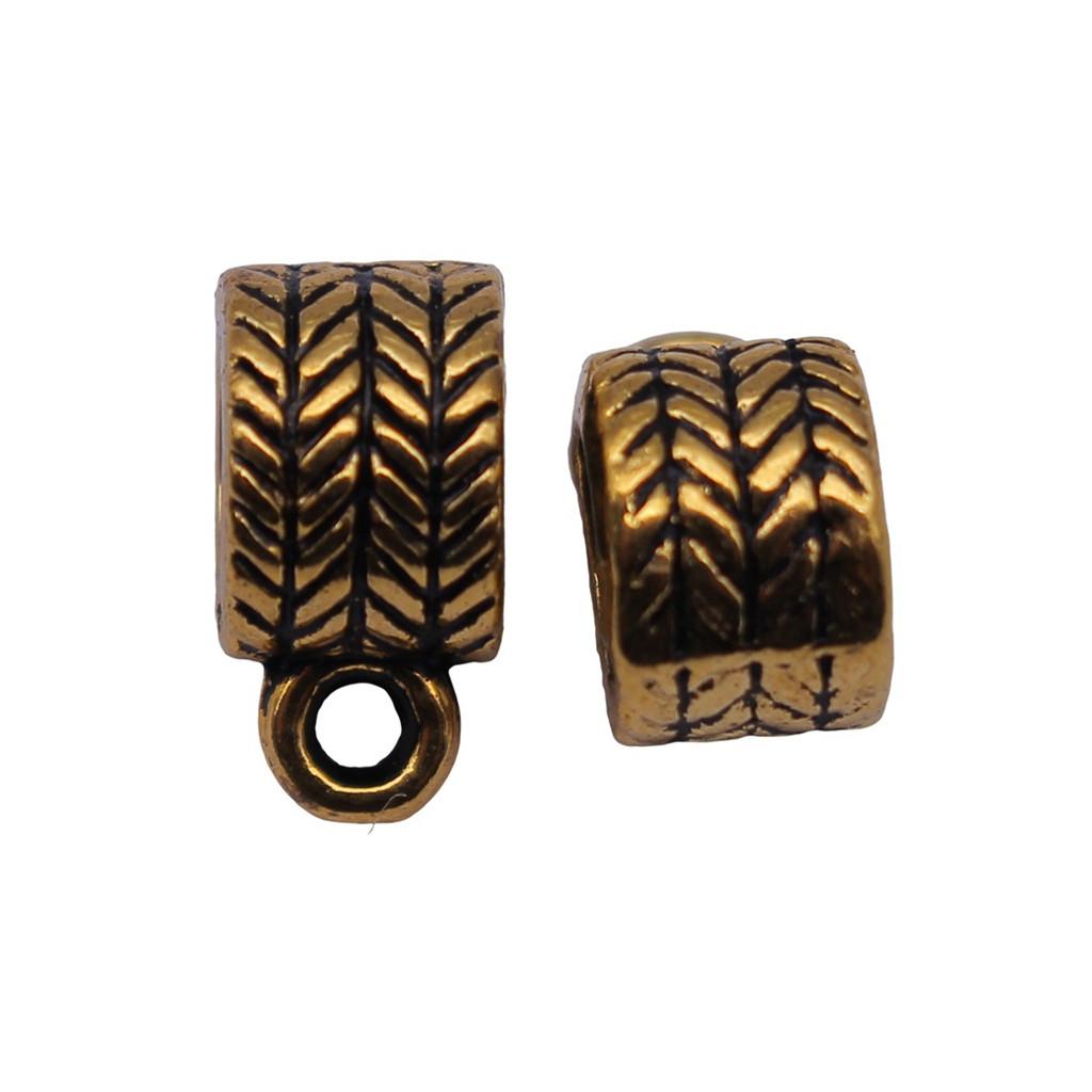 Antique Twisted Pattern Bail Connectors For Charm Attachments Craft Jewelry Accessories