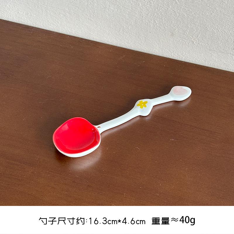 Креативная керамическая обеденная тарелка в виде яблока, ручная работа, мультяшная, милая, детская керамическая пиала для риса, домашняя пиала для десерта, салатница