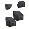 2Pcs Chair Covers Black Sturdy Gifts for Outdoor Furniture Oxford Cloth Heavy Duty Patio Furniture Cover Lounge Deep Seat Cover