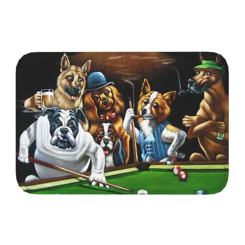Pug Colorful Pugs Art Dog Pet Lover Floor Door Bathroom Kitchen Mat Anti-Slip Indoor Cute Pet Doormat Toilet Entrance Carpet Rug