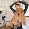 Black Scarf Cashmere Woman Wool Ladies Scarf Warm Checkered Scarf Women'S Winter Scarves Autumn