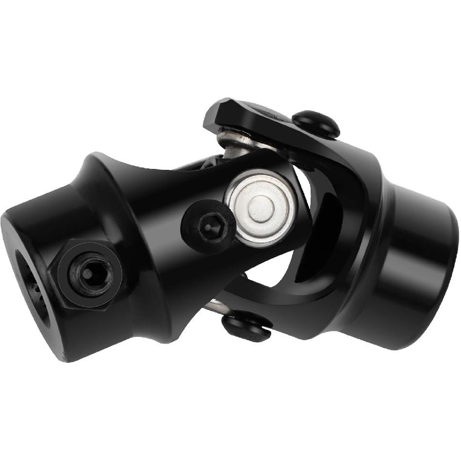 ECCPP 9/16-26 Spline X 3/4" Round Round Single Steering Joints Black Universal U-Joint Shaft 83mm