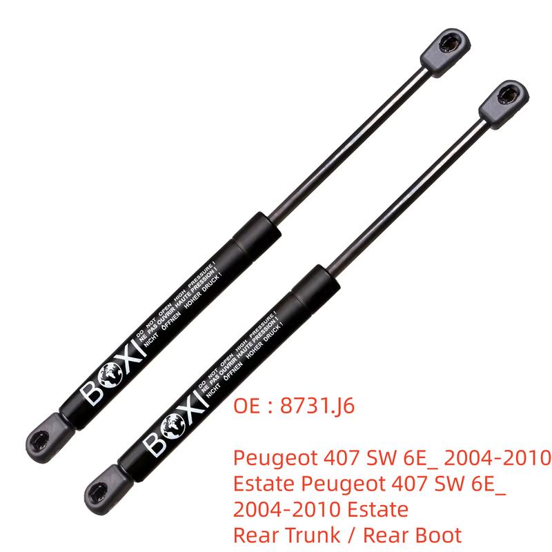 BOXI 2 pcs Gas Springs Boot Liftgate Hatch Tailgate Trunk 8731.J6 For Peugeot 407 SW 6E_ 2004 - 2010 Estate Tailgate Boot