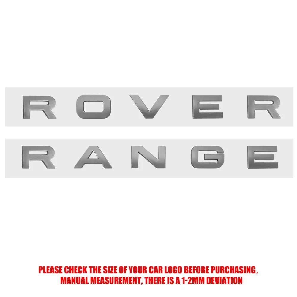 Logo 3D in ABS Lettere Emblema Range Rover Distintivo Cofano Auto Adesivo Cofano Per Range Rover Sport L320 L322 Evoque Velar Accessori