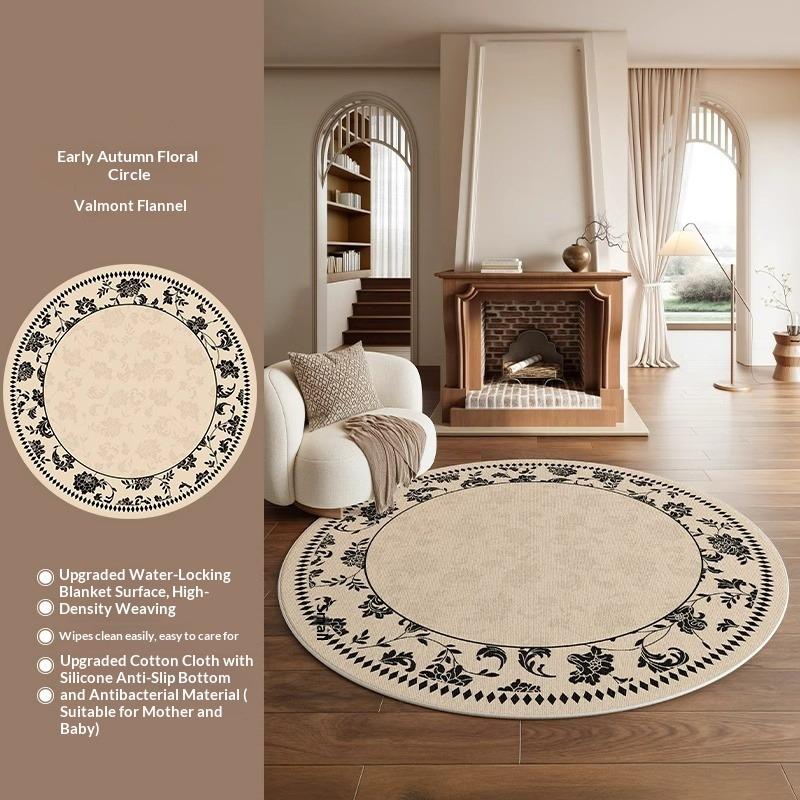 Round Carpet Living Room High-end French Antique Style Bedroom Bedside Blanket Cloakroom Dressing Room Floor Mat