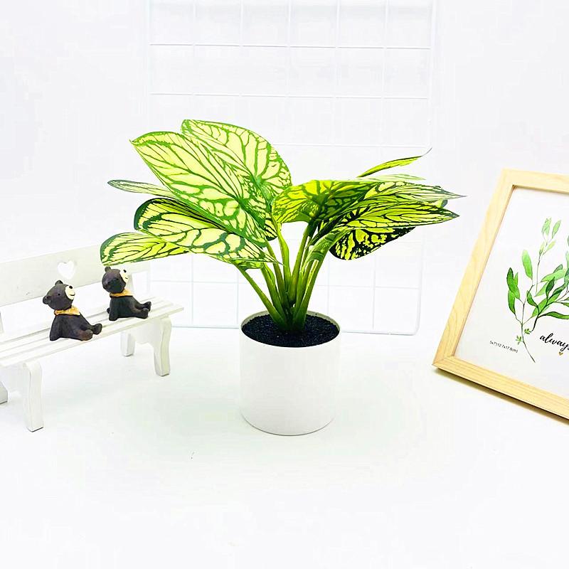 Simulated Epipremnum Aureum And Dasheen Leaves Potted For Home And Events