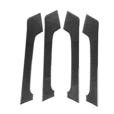 4pcs Interior Handle Carbon Fibre Cover Trim Fit for Toyota Land Cruiser Prado 2010 2018