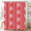 Vintage Pink Floral Shower Curtain White Yellow Gold Bath Decor for Home Waterproof Shower Panels Size72 x 84 inches (183 cm)
