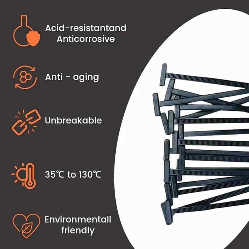 Universal Nylon Cable Tie Buckle Pin and Button Zip Self-Locking Ties Fixed Cables Tie Wire Fastening Straps