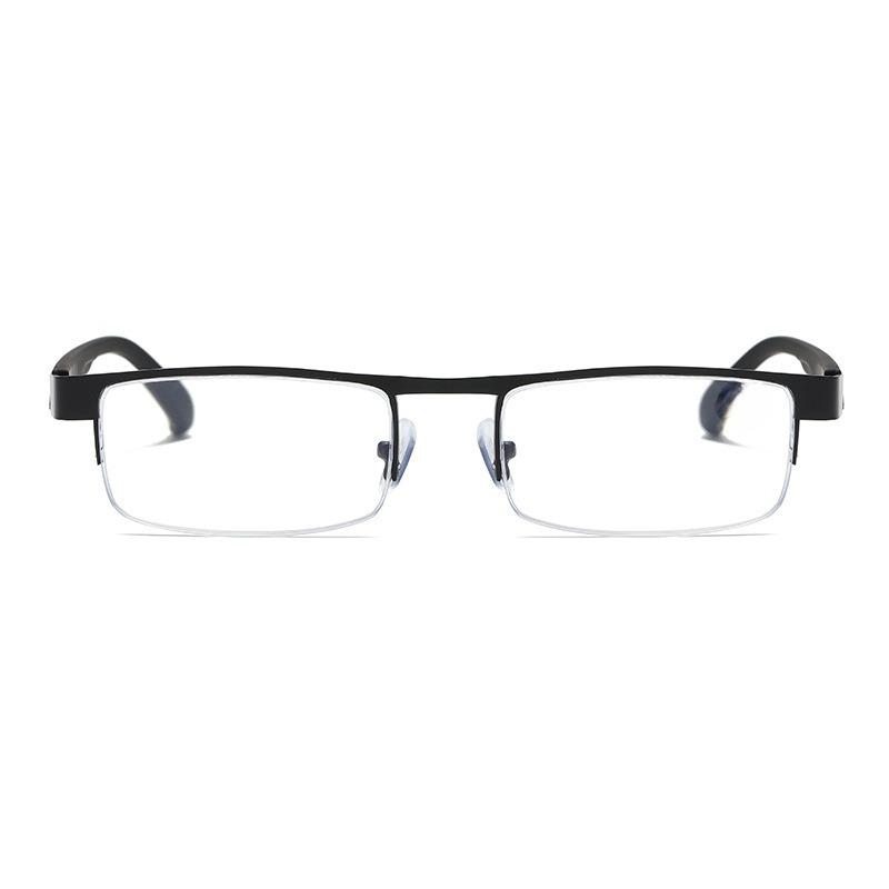 Fashion Half Frame Reading Glasses Men Women Square Metal Optical Eyeglasses Vintage Presbyopia Eyewear