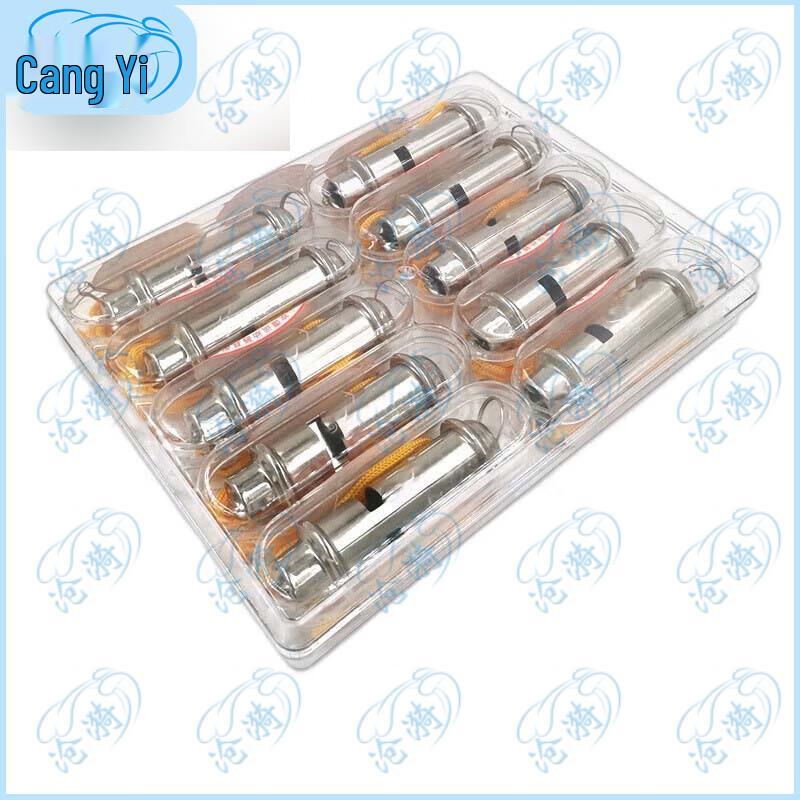 Stainless Steel Double-Chamber Whistle (10-Pack)