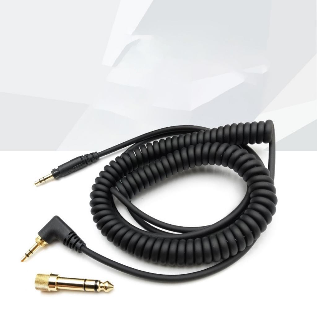 Headphone Replacement Cable Gold Plated 3.5mm 6.35mm Plugs for EAH-DJ1200 Studio Recording and Live Black