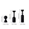 3Pcs/Set Vintage Wooden Candle Holder Minimalist Candelabra Decorative Candlestick  Living Room