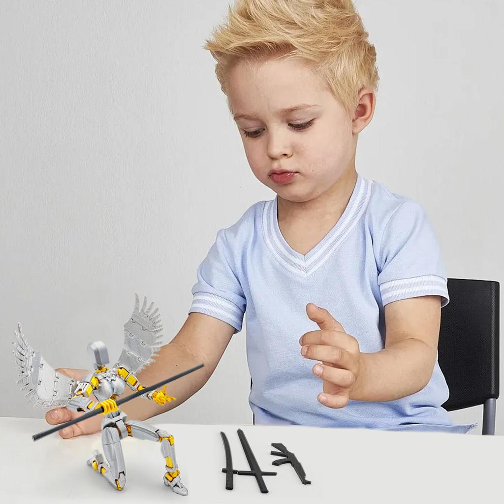 Κινητό σετ κούκλας, 3D Printed Titan Robot Mobile Doll, Posable Mobile Doll, Κατάλληλο για Συλλέκτες, Διακόσμηση επιφάνειας εργασίας