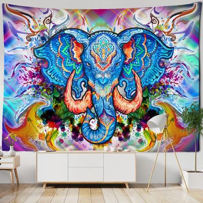 Bohemian Elephant Tapestry Mandala Boho Vintage Watercolor Yoga Tapestries Wall Hanging Indian Art Home Decoration