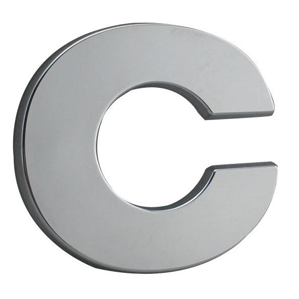 DIY 50mm high big plastic 3d chrome letters self adhesive Alphabet car stickers auto sign Car accessories Decoration
