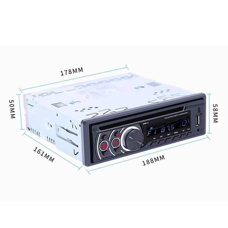 12V CD Player 1 Din Universal Car MP3 Player Autoradio Bluetooth FM Car Multimedia CD VCD DVD AUX USB Car Radio