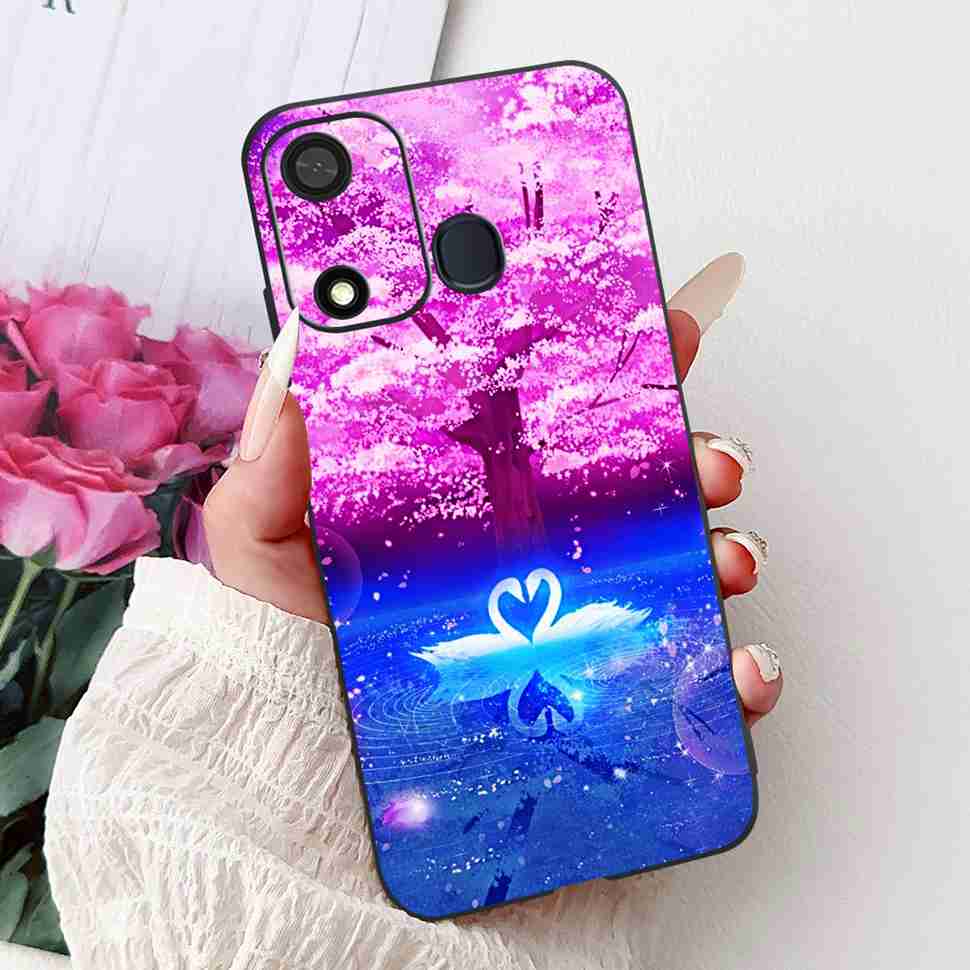 Fashion Butterfly For Itel A27 A27 Case Soft TPU Silicone Black Cover For Itel A27 ITEL P17 Luxury Flower Protective Casing Bags