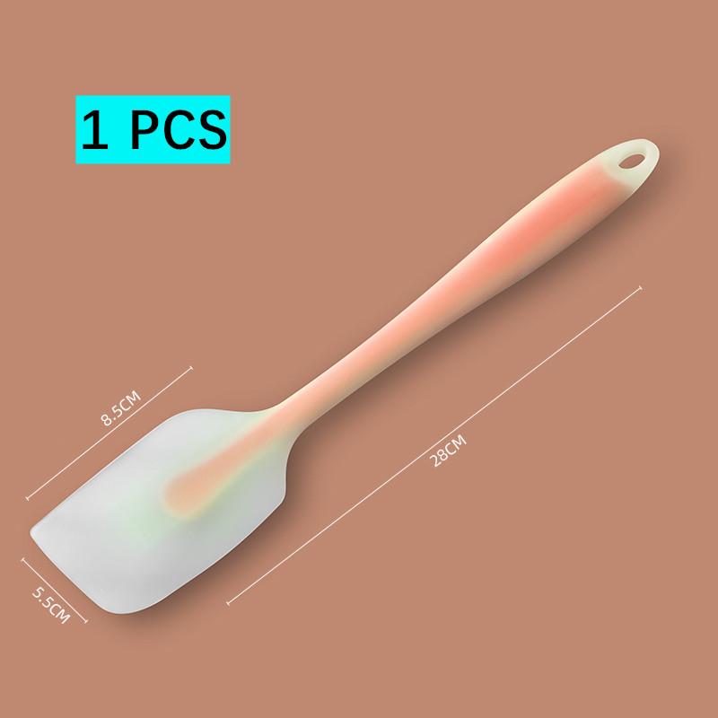 Venlohome 1/2Pcs Silicone Pastry Scraper Spatula Food Grade Non-Stick Cake Scraper Spatula Cream Butter Spatula Baking Spatula
