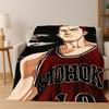 Cartoon Slam Dunk Basketball Anime Flannel Blanket Soft Warm Blanket Throw Blanket for Bedroom Living Room Bed Travel Picnic