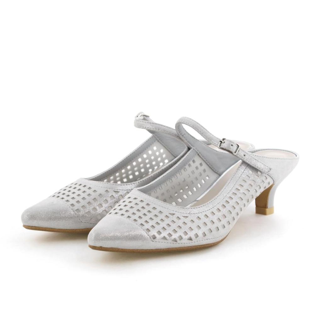 HIMIKO/Himiko/Pointed Toe Mesh Mule/651512 Gray 240